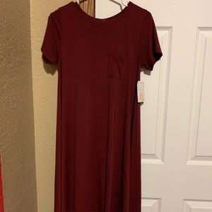 Maroon lularoe Carly dress